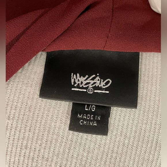 ❤️ Mossimo Rust Red Drape Blouse - Size Large ❤️ - Picture 9 of 10